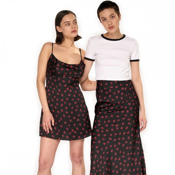 NWOT Real Silk Floral Slip Dress - Picture 3 of 7